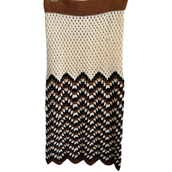 New Stella Pardo Paris Crochet Chevron Knit Skirt - Picture 4 of 10